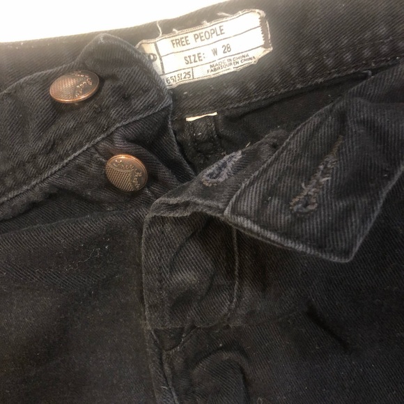 Free People black jean shorts. Size 28. - Picture 3 of 3